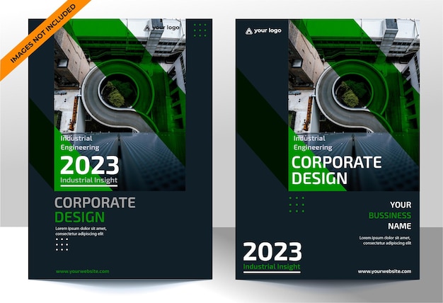 Vector corporate design book cover template