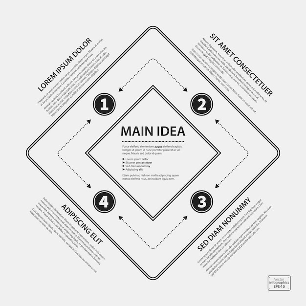 Corporate design sjabloon op witte achtergrond. Handig voor reclame, presentaties en webdesign.