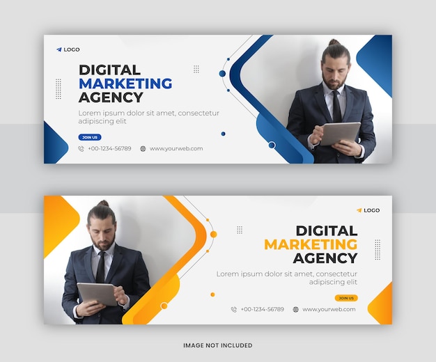 Corporate and digital business marketing promotion facebook cover template design