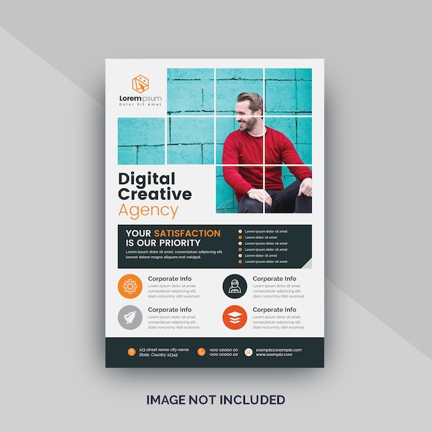 Vector corporate digital flyer template