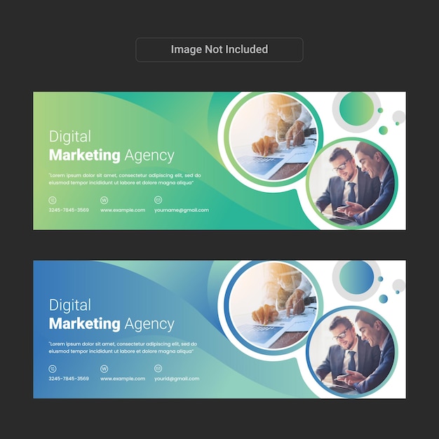 Vector corporate digital marketing agency banner template premium vector