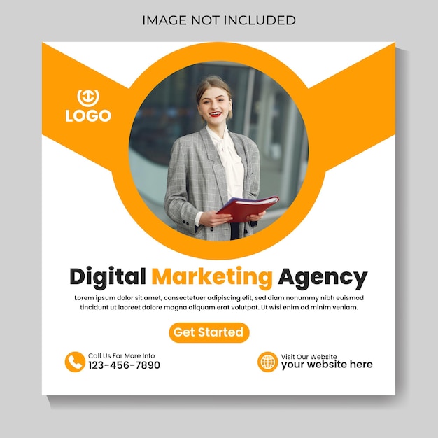 Corporate digital marketing agency social media post design