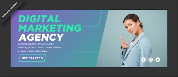 Corporate digital marketing facebook cover agency design