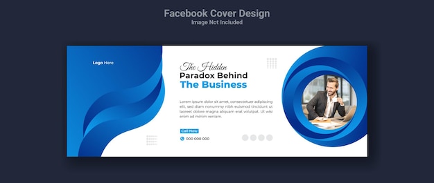Vettore modello di copertina di facebook per il marketing digitale aziendale