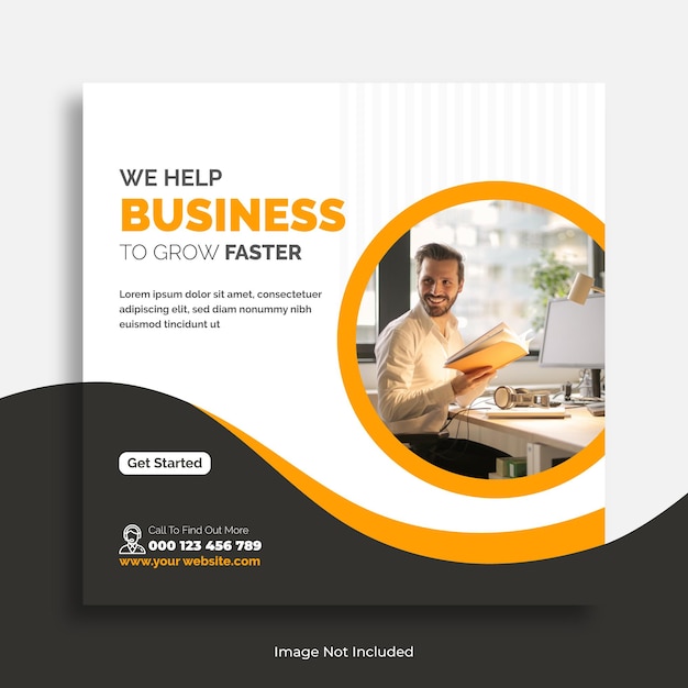 Corporate digital marketing social media banner post template