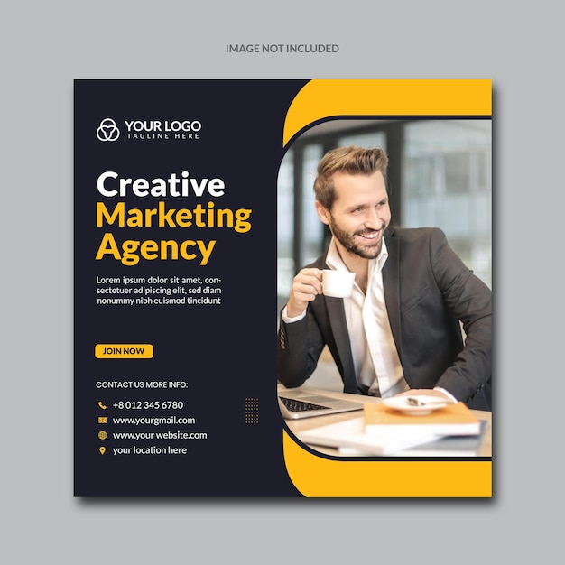 Corporate Digital marketing social media and Instagram post template in Vector format