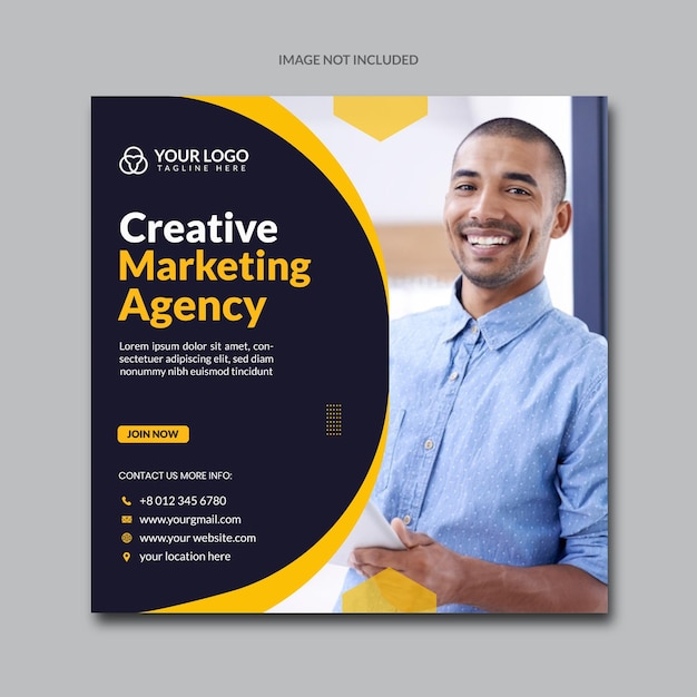 Vector corporate digital marketing social media and instagram post template in vector format