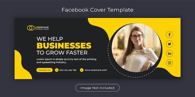 Corporate and digital marketing social media post and facebook cover template