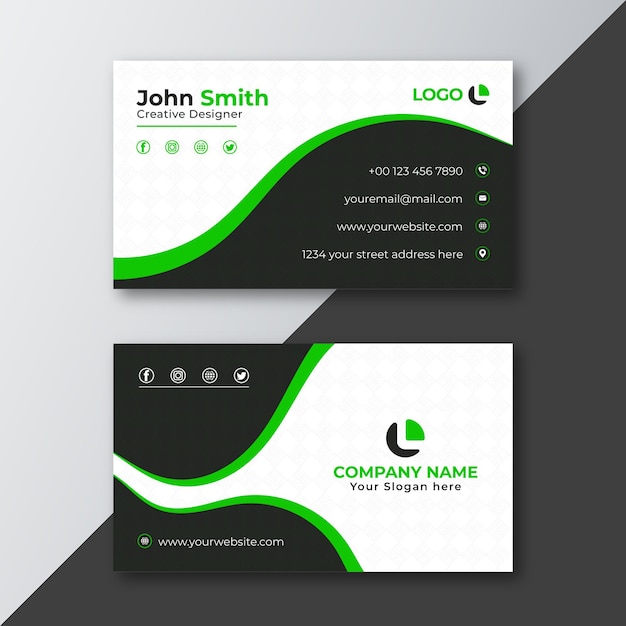 Corporate elegant business card design