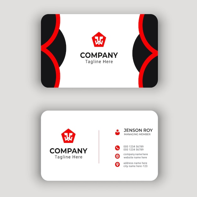 Corporate elegant red color business card