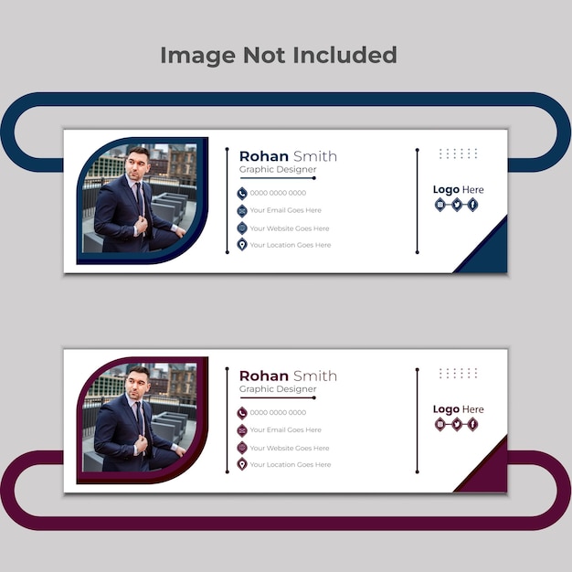 Corporate email company signature design template