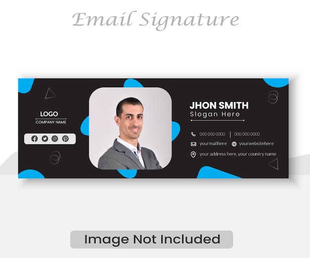 Corporate email design template or social media post design and facebook cover design