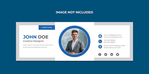 企業の電子メール署名デザインまたは個人の電子メールフッター