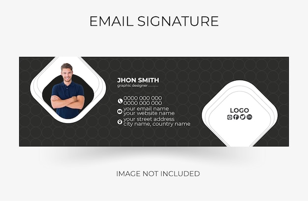 Vector corporate email signature design template