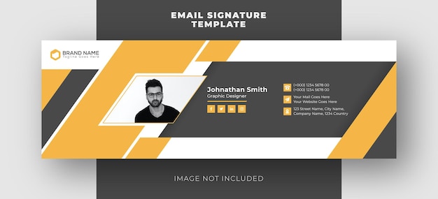 Corporate email signature or email footer social media cover banner template design