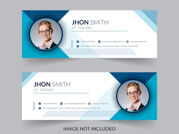 Vector corporate email signature template design creative email signature email template signature ads