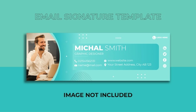 Corporate Email Signature Template Design or Email Footer Template