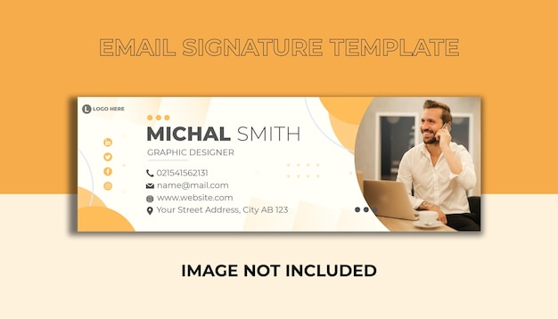 Vector corporate email signature template design or email footer template