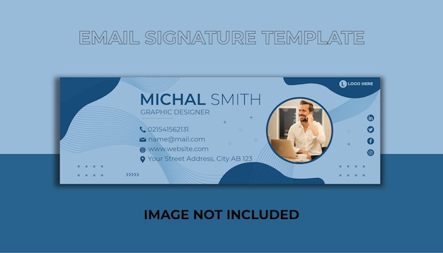 Corporate email signature template design or email footer template