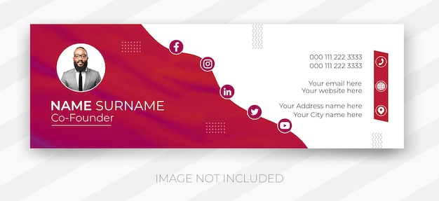 Vector corporate email signature template design