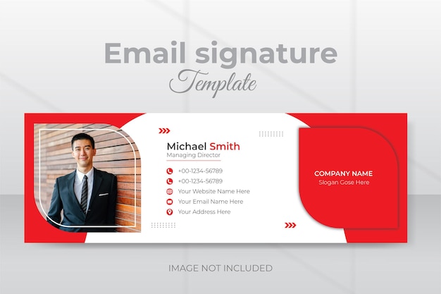 Corporate email signature template design