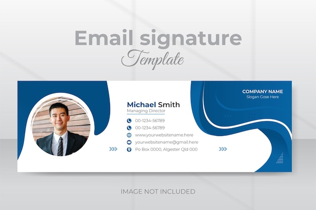 Corporate email signature template design