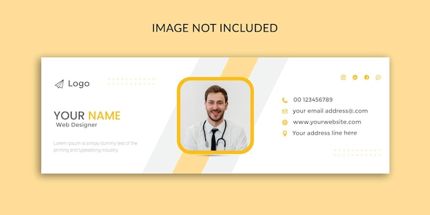 Corporate Email signature template or email footer and company social media Facebook cover Design