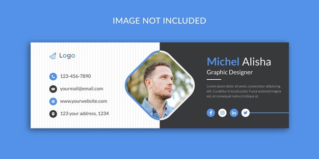 corporate email signature template or email footer and personal social media facebook cover design
