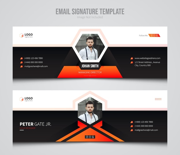 Corporate email signature template