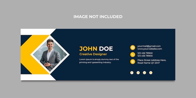 Corporate email signature template