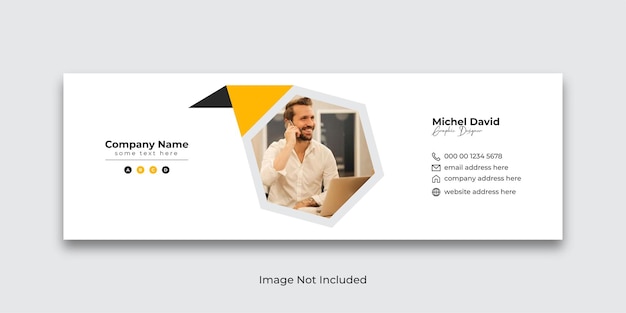 Corporate email signature template