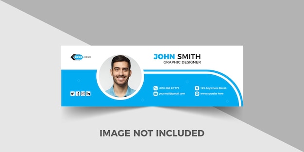 Corporate email signature template