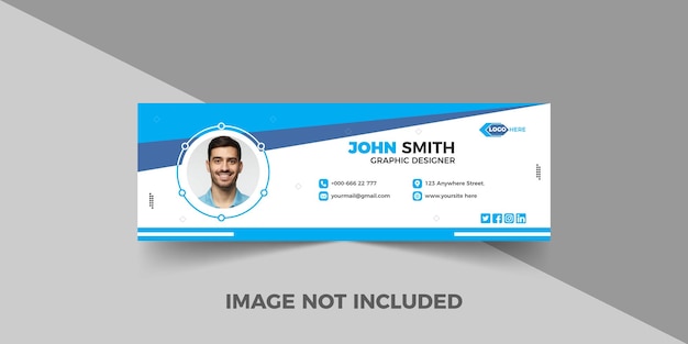 Corporate email signature template