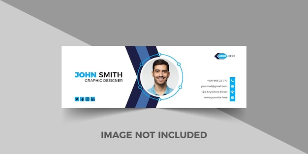 Corporate email signature template