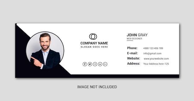 Corporate email signature template