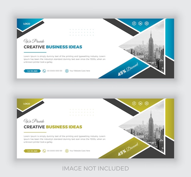 Corporate en professional business agency facebook cover design sjabloon