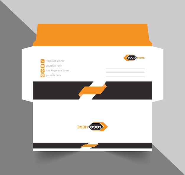 Corporate envelope template or envelope design