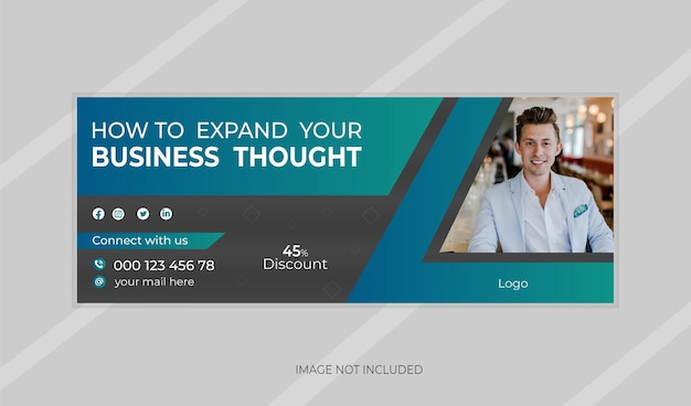 Vector corporate facebook cover design template black background cover for business