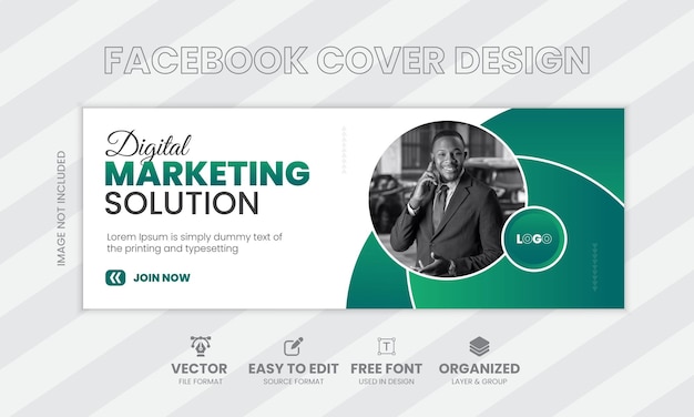 Vector corporate facebook cover design