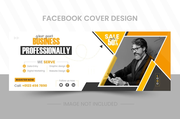 corporate facebook cover template Digital marketing facebook cover page template