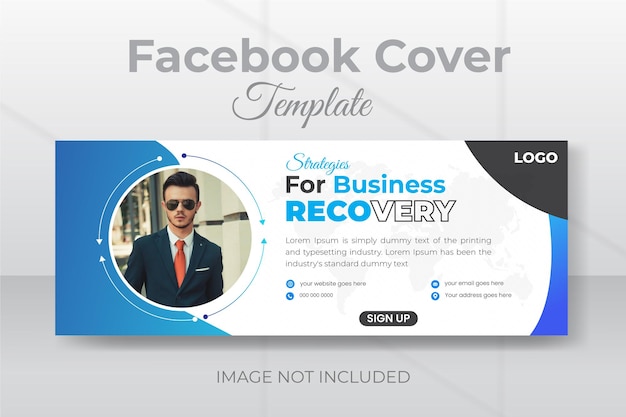 Corporate facebook l cover design template