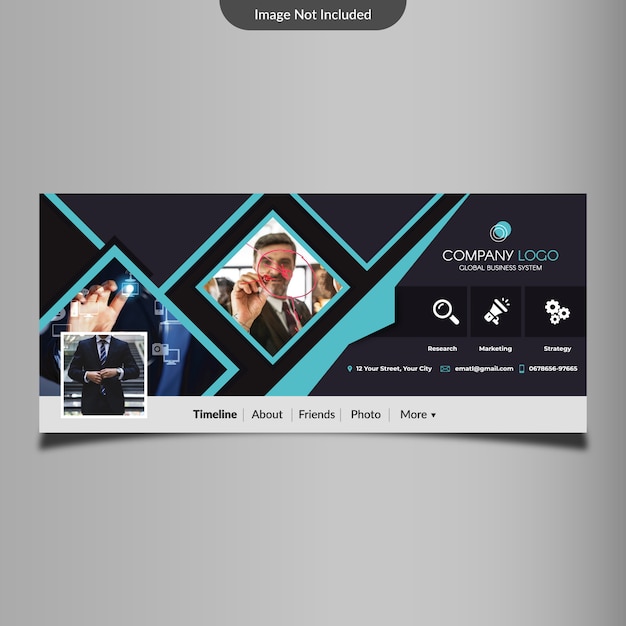 ベクトル 企業のfacebookタイムラインカバーデザイン - ベクトル