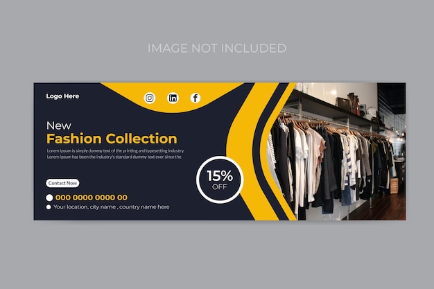 corporate fashion facebook cover design layout