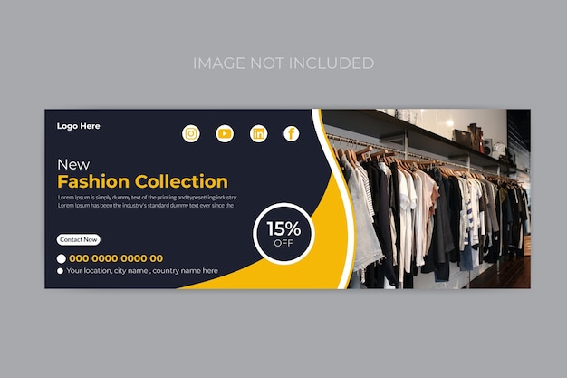 corporate fashion facebook cover design layout