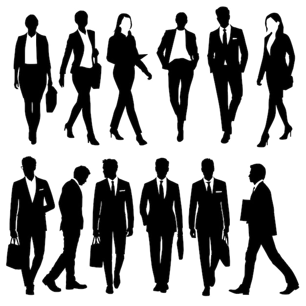 Vector corporate figure silhouette