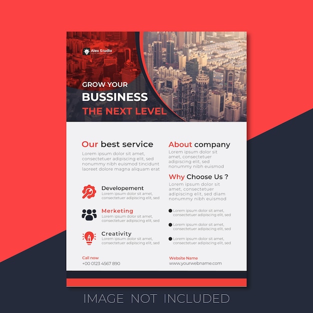 Vector corporate flyer design 5