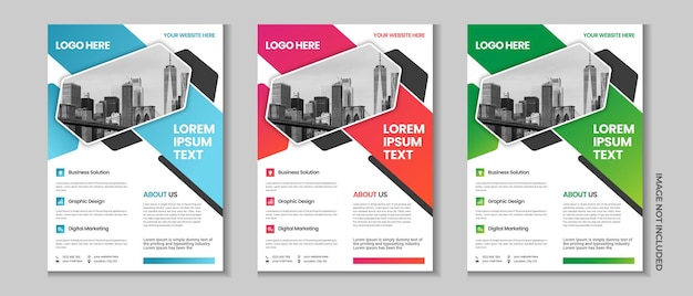 Corporate flyer design annual report design a4 template