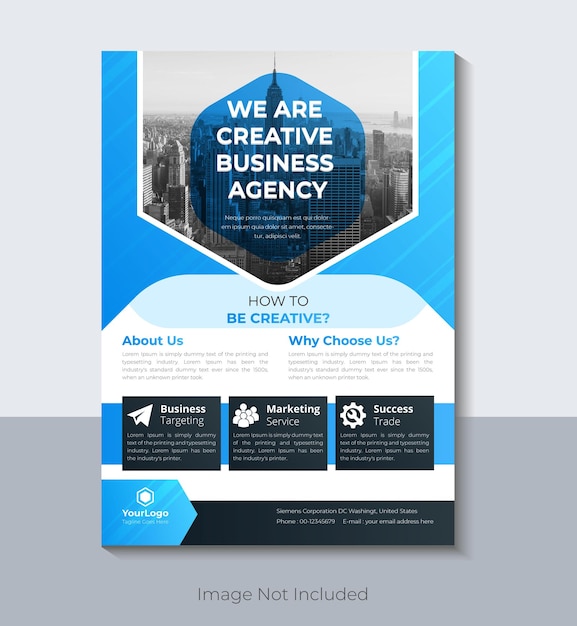 Corporate flyer design creative business flyer template Premium Vector