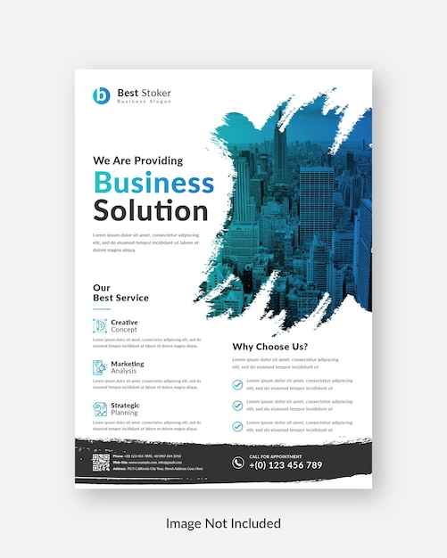 Vector corporate flyer design premium vector