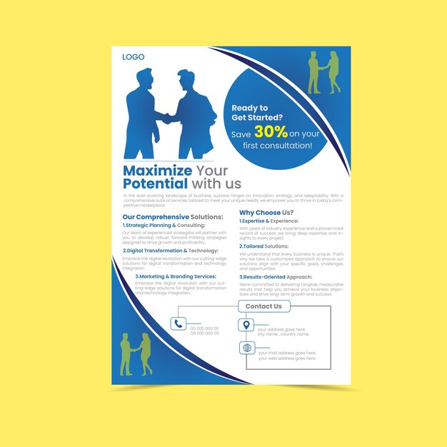 Vector corporate flyer design template poster lay-out